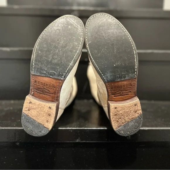 Bed Stu white / cream moto double zip mid- calf boots sz 8 - Picture 4 of 12